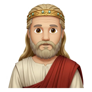 ancient Rome men long hair long bearded sticker