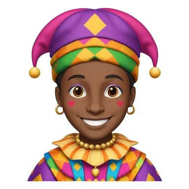 Black jester sticker