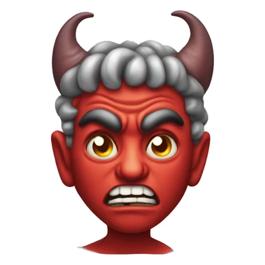 Devil with a big brain sticker