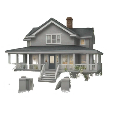 grey East coast summer home sticker