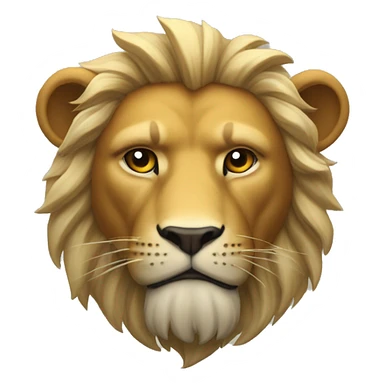 un león con fuerza y nobleza sticker