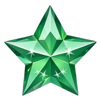 green diamont texture star  sticker