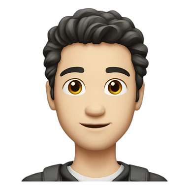 Handsome white boy almost 30 years old, long black hair sticker