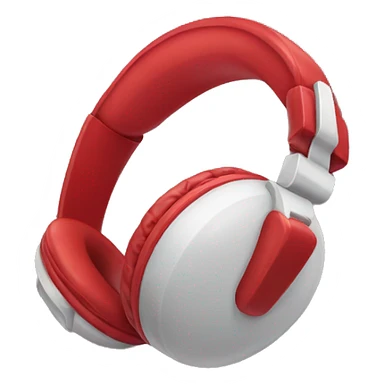 Red headphones  sticker