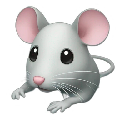 a mouse swimming in a lake sticker