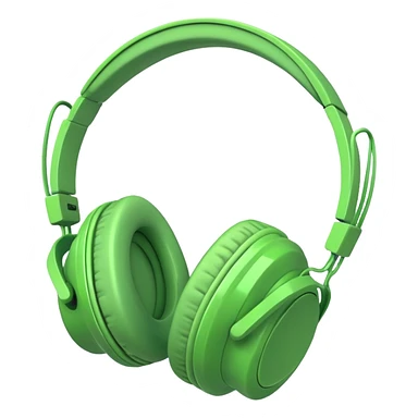 green headphones sticker