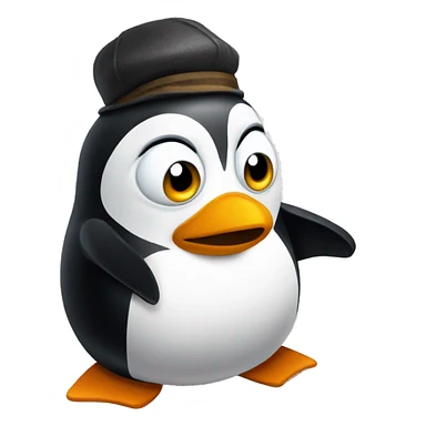 pinguino del madagascar che piange con le lacrime sticker