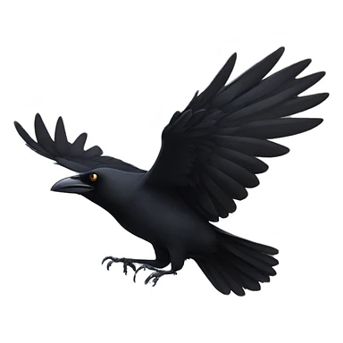 Crow flying  sticker