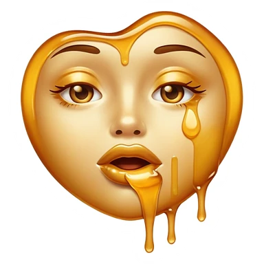Honey dripping from lips sticker