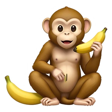 monkey eating a banana  sticker