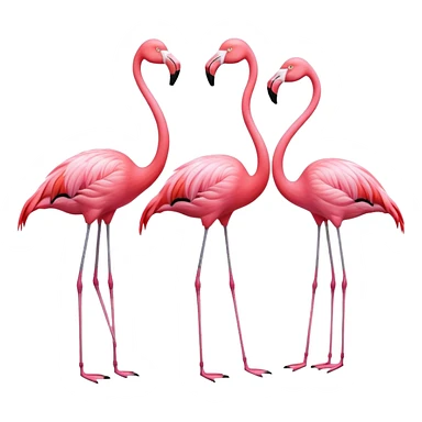 group of flamingos standing together sticker