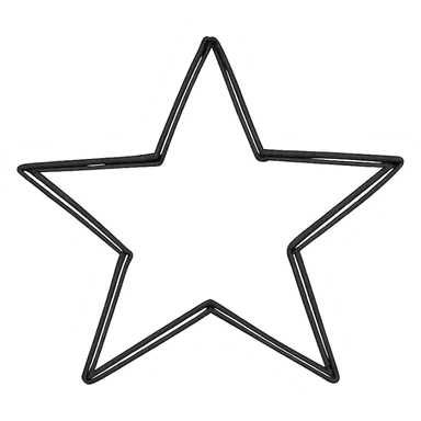 hand drawn outlined icon of a pink star, no fill sticker