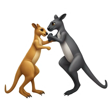 Kangaroo fighting a cheetah  sticker