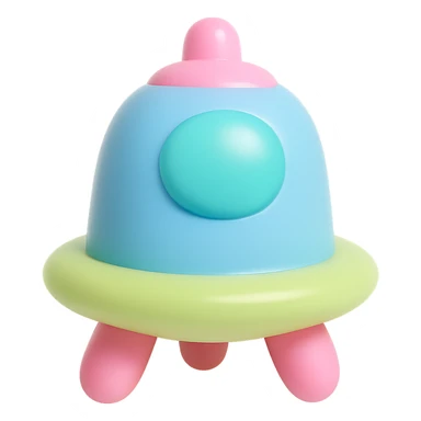 spaceship vinyl figure style sticker
