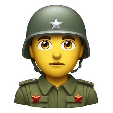 ussr soldier serious with military helmet sticker
