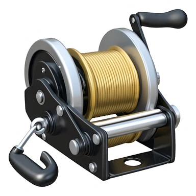 a black and silver Antal 48 2-Speed Self-Tailing Aluminium Winch sticker