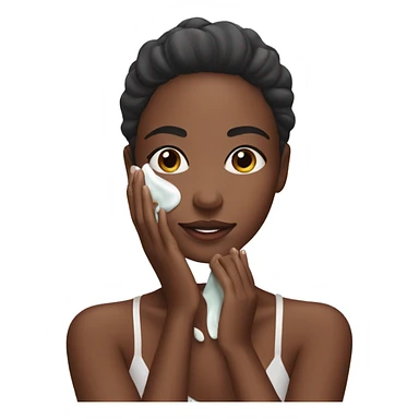 Girl doing skincare sticker