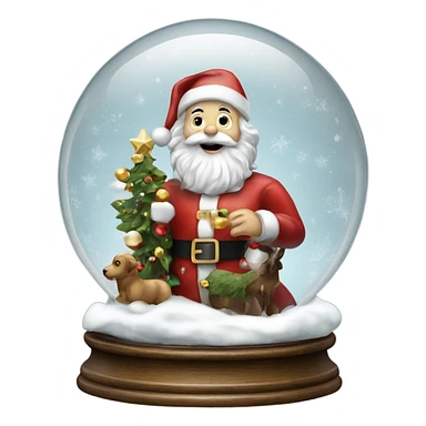 Realistic Victorian Christmas santa snowglobe  sticker