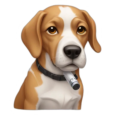 dog + vape sticker