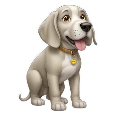 Chien sur un éléphant sticker