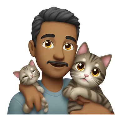 Man with babe cat in your arms  sticker