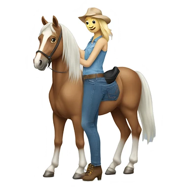 Horse wearing jeans on all legs sticker