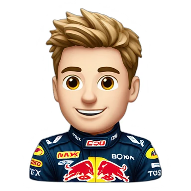 max verstappen champions on the car sticker