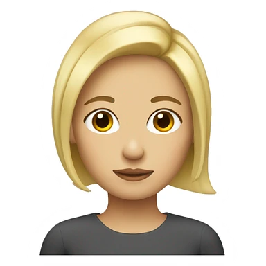 blonde girl with short picky hair  sticker