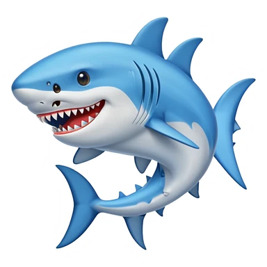 Tiburón con zapatos azules sticker