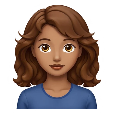 Mujer morena pelo ondulado sticker