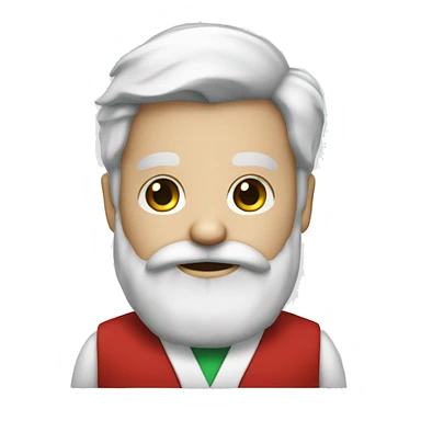santa doctor with white skin and beard with green costume  sticker