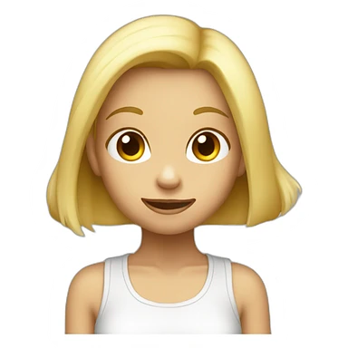blond girl on monky sticker