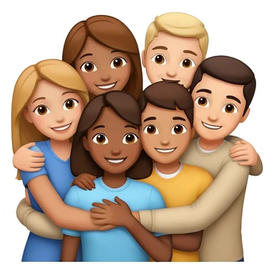 Friends hugging sticker