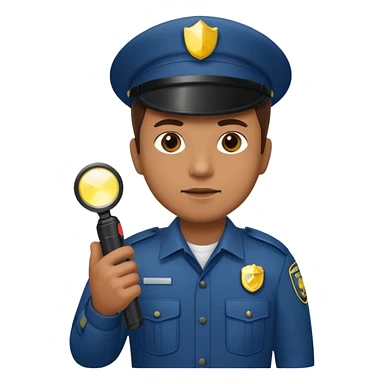 Security Guard with Flashlight left sticker