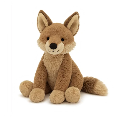 coyote jellycat stuffed plush sticker
