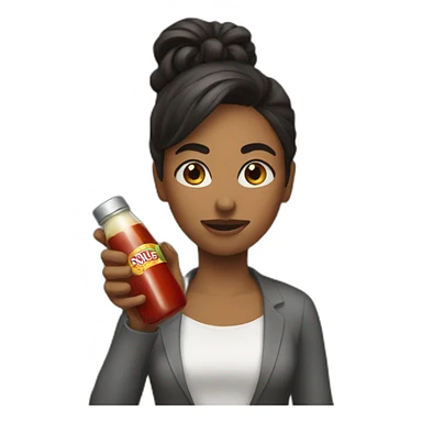 Woman saying no to sauce sticker