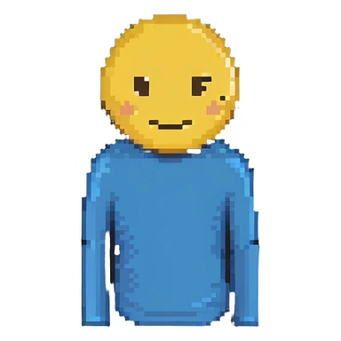 faceless blue emoji sticker