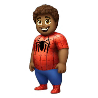 Fat-spiderman-on-an-island sticker