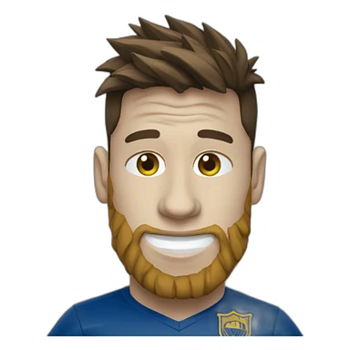 Messi with Boca Juniors TShirt sticker