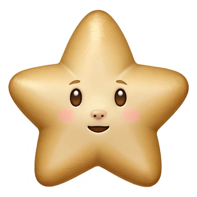 Beige soft star sticker