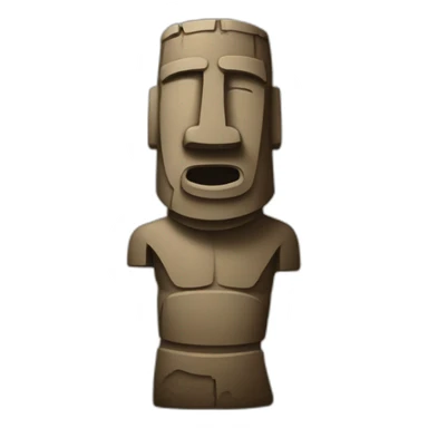 Moai qui boit une biere sticker