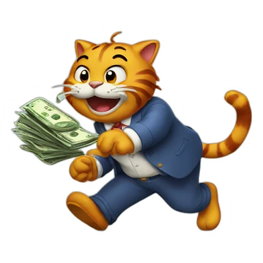 Garfield throwing good money after bad sticker