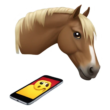 Horse eating a Smartphone  sticker