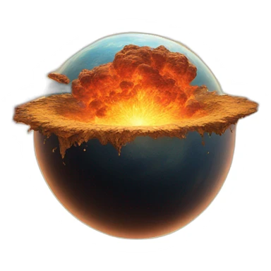 planet exploding sticker