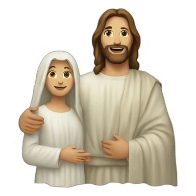 Jesus and Mary  sticker