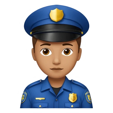 police uniform no cap sticker