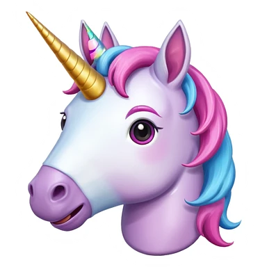 happy smiling unicorn sticker