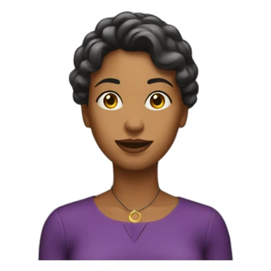 A woman in a party sticker