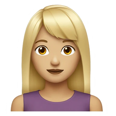 Blonde girl with bangs sticker