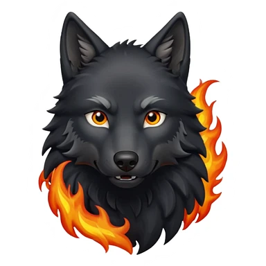 a black wolf blased sticker